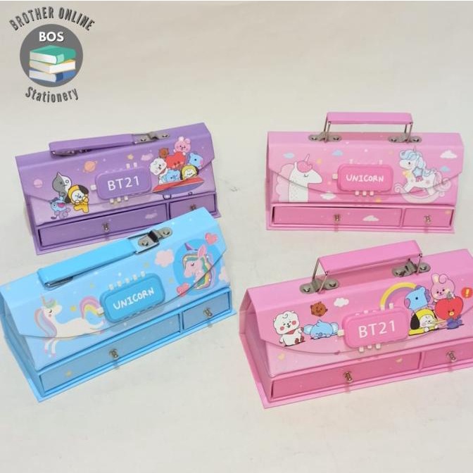 

[COD] BOS Kotak Pensil Karton+Kode Kunci/Tempat Pensil/Pencil Case Code/Pin TERPERCAYA Kode 831