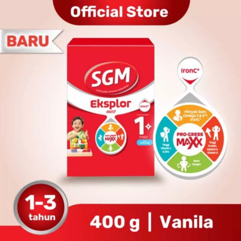 SUSU ANAK MURAH SGM 1+ 400gr + BUBLE  + DUS