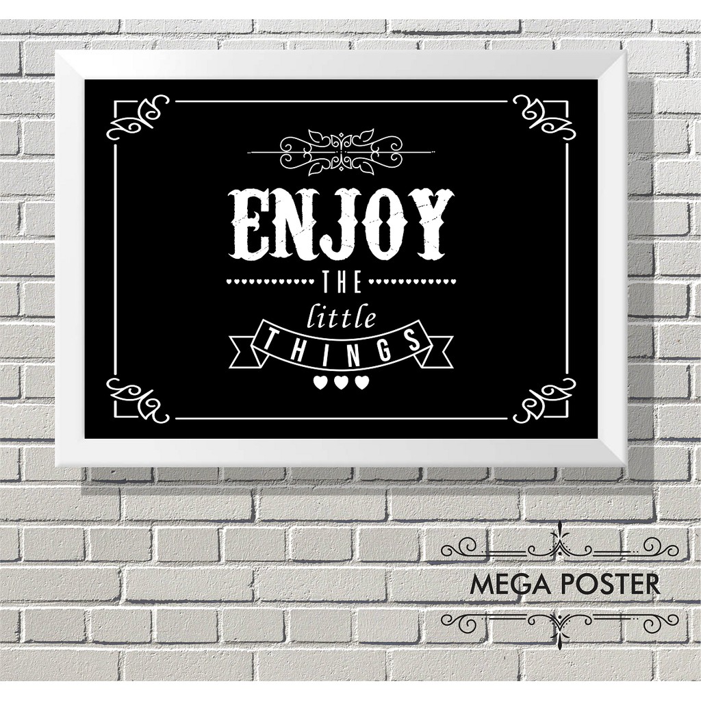 Hiasan Dinding Inspiratif - ENJOY THE LITTLE THINGS - Dekorasi Rumah