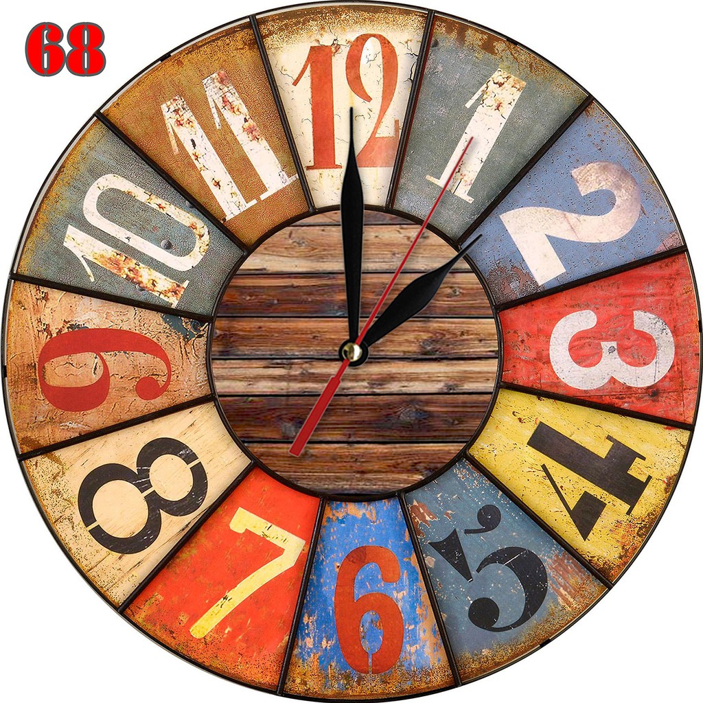 #68 Natural Jam Dinding Keren Hiasan Interior Pelengkap Ruang Motif Kayu Palet