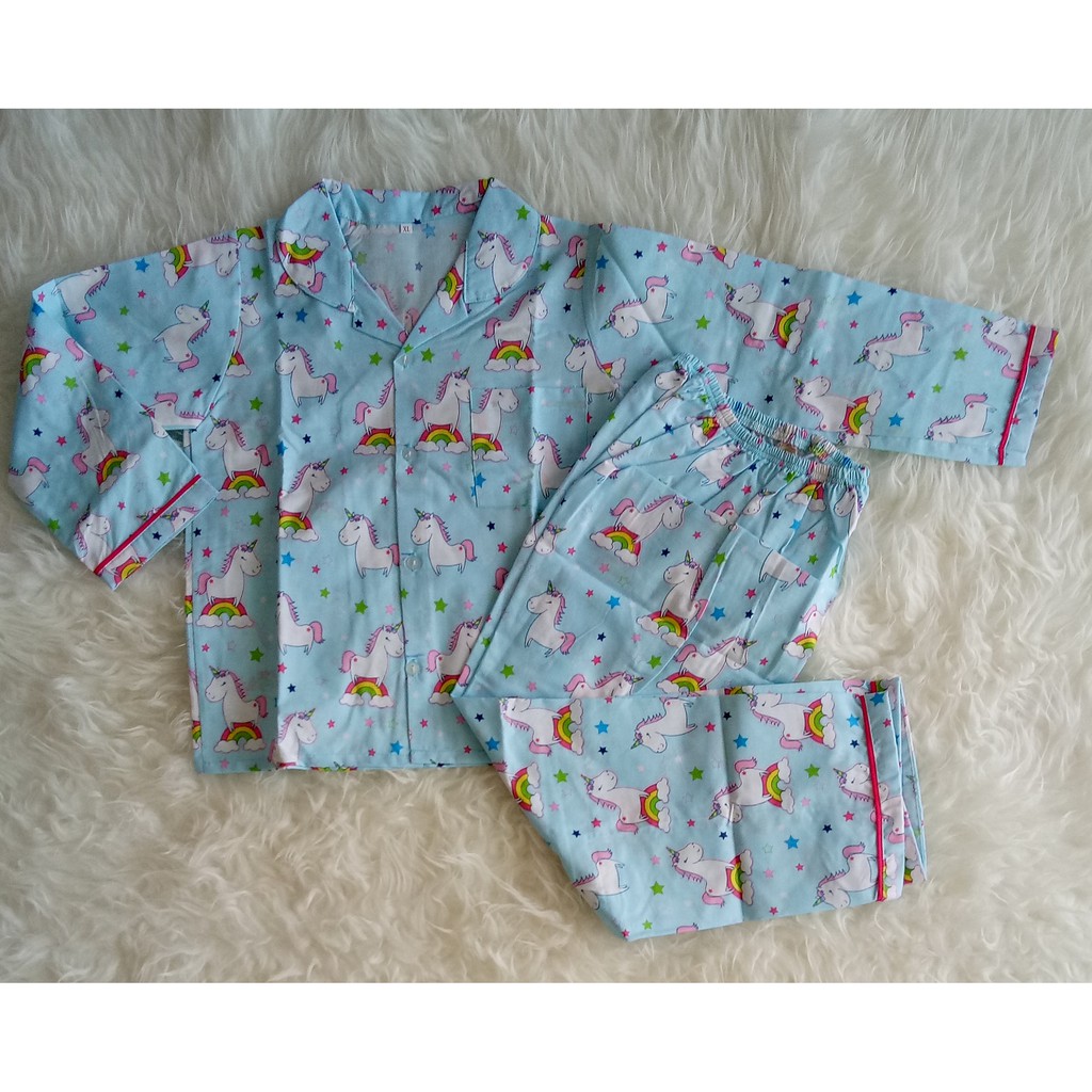 NEW piyama unicorn rainbow / piyama anak unicorn