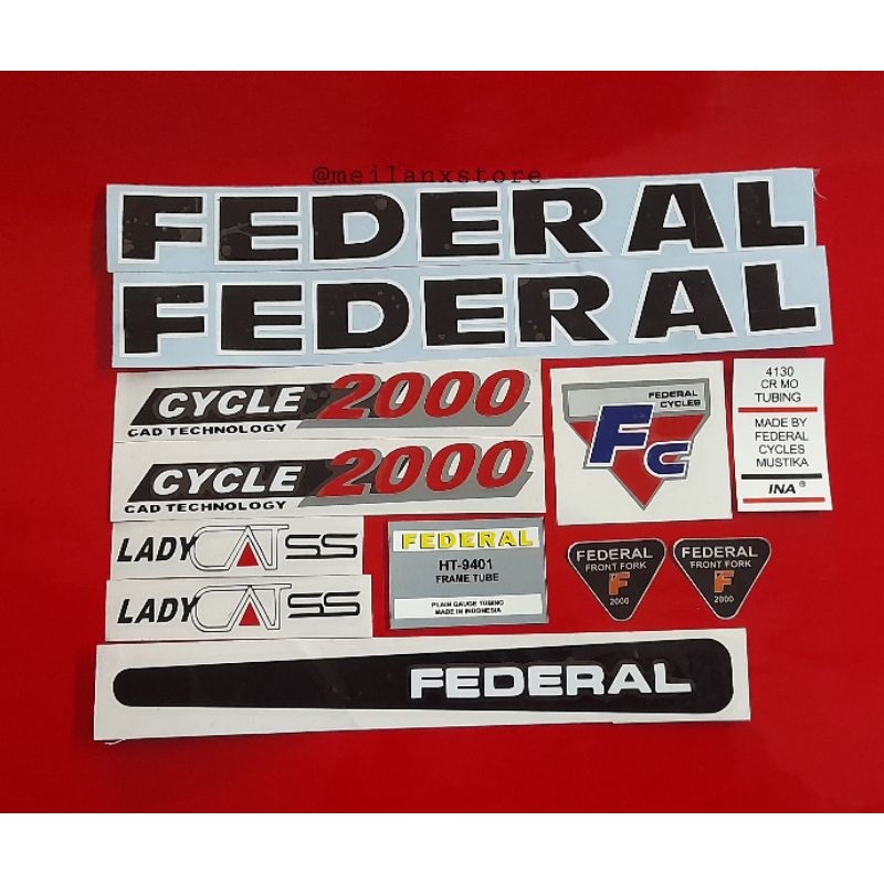 Stiker Sepeda Federal Lady cat ss