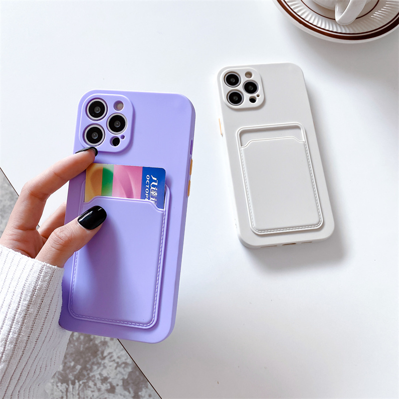 Soft casing iphone for iphone 12 pro iphone 12 pro max 12mini card bag anti-drop protective shell case iphone