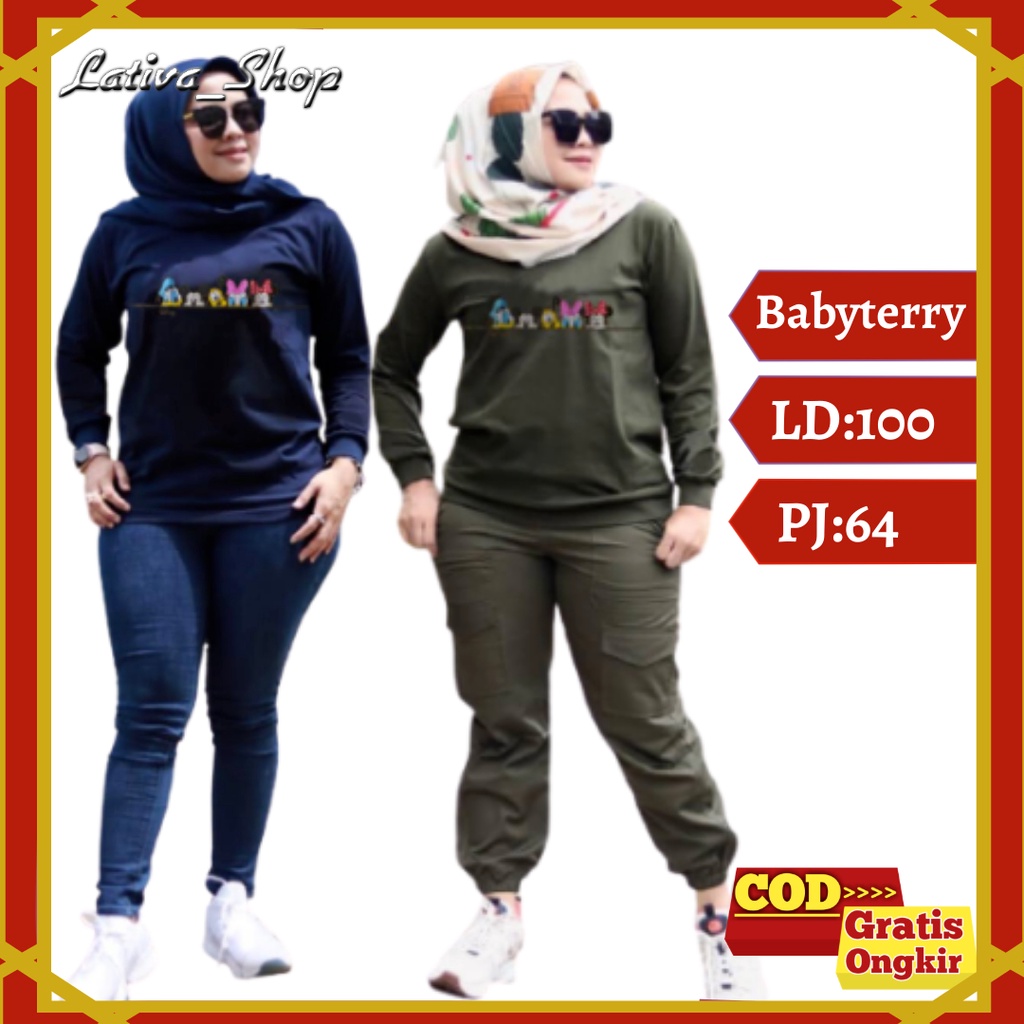 Kaos Atasan Lengan Panjang Wanita Cewek Abg Remaja Disney Babyterrt Terbaru
