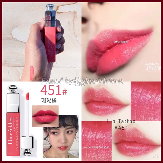 dior lip tattoo shade 451