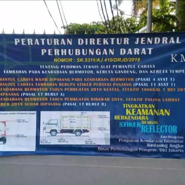Sticker Reflector Pemantul Cahaya KIR DISHUB Diamond Grade Tape per 30cm 60cm
