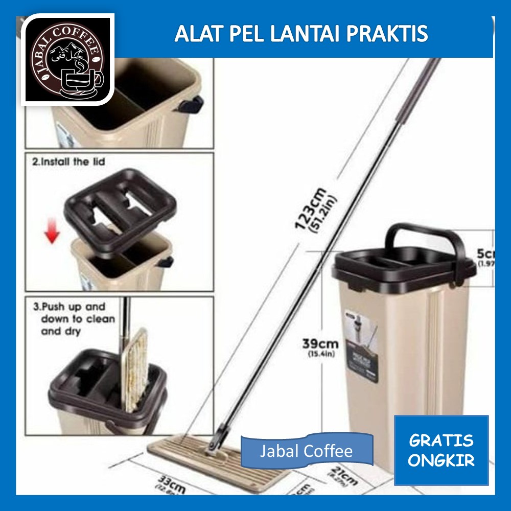 Alat Pel Ultra Mop Briny Small Green / Alat Pel Lantai Praktis / Alat Pembersih Lantai