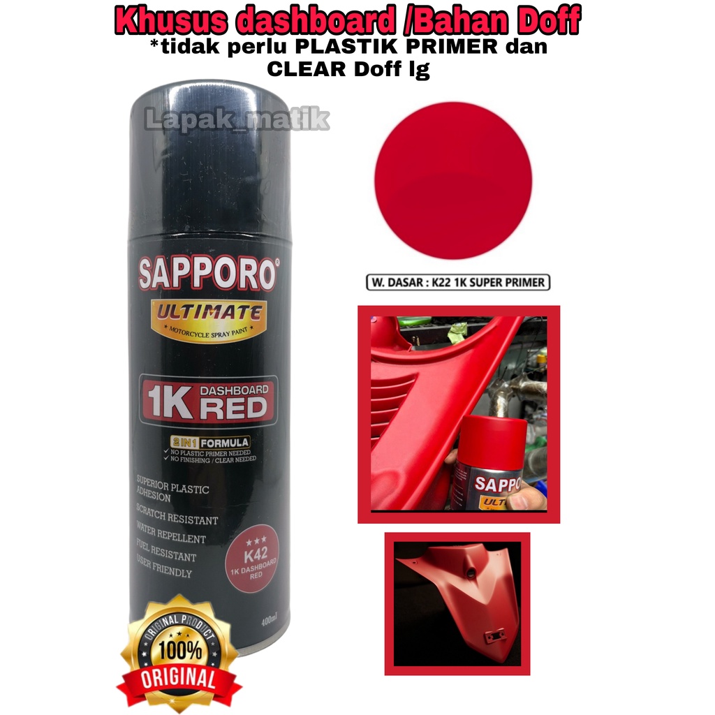 Pilok Sapporo Ultimate 1K DASHBOARD RED K42 DASHBOARD MERAH