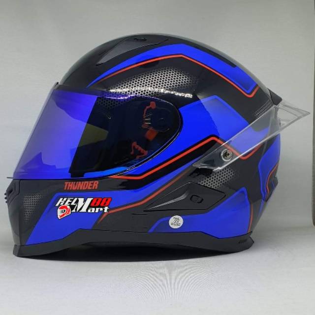 Helm SNAIL FFS1 SPOILER Thunder Helm Fullface Face Flat Visor Snail