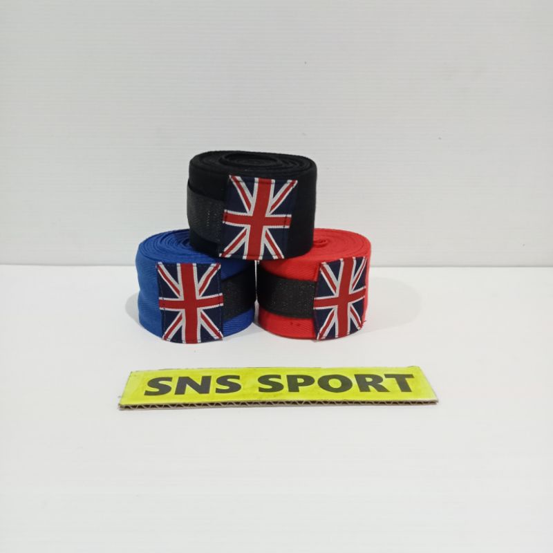Hand Wrap Bandage Tinju Boxing Muay Thai 4.5 Meter  Warna-Merah-Hitam-Biru