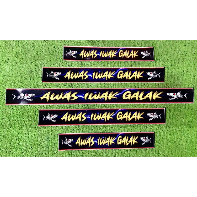 STIKER AQUARIUM IKAN CHANA/ AWAS IWAK GALAK