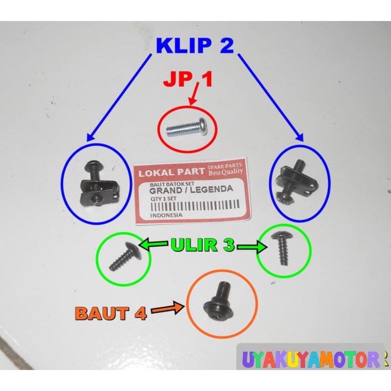 BAUT BATOK KEPALA 1 SET HONDA ASTREA GRAND / IMPRESSA / LEGENDA

