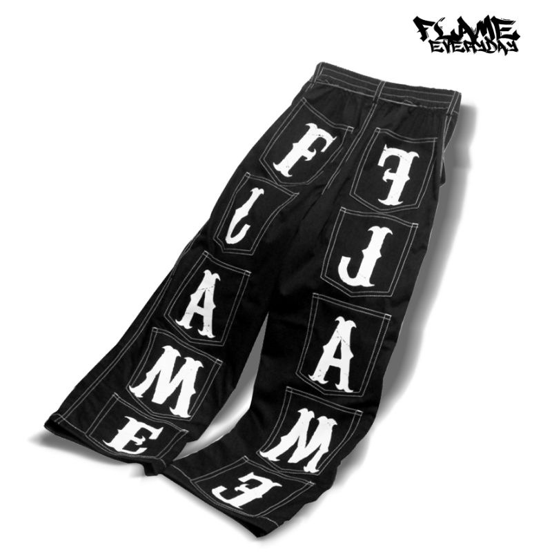 Flame Everyday Five Back Pocket Baggy Pants