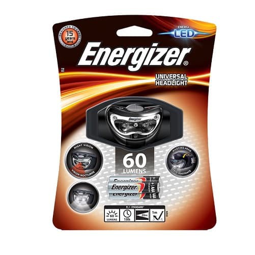 Senter Kepala Universal ENERGIZER 3 LED HeadLamp 60 Lumens
