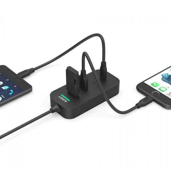 AKN88 - AUKEY CB-C48 - USB-C Hub Adapter to 2xUSB 3.0 - 2xUSB-C - 1xPD USB-C