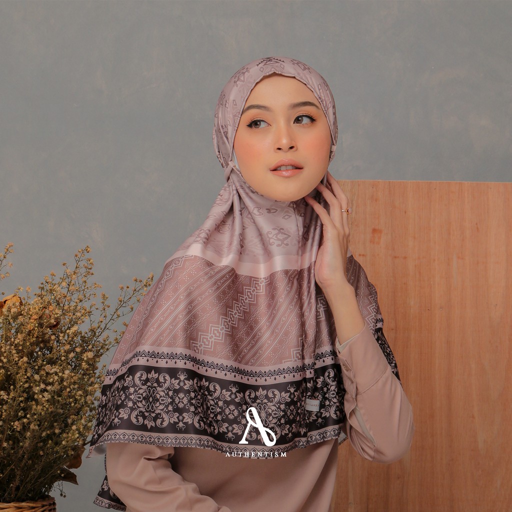 AUTHENTISM ID | Dayana Khimar Series - Kerudung Instant Motif Silk Premium