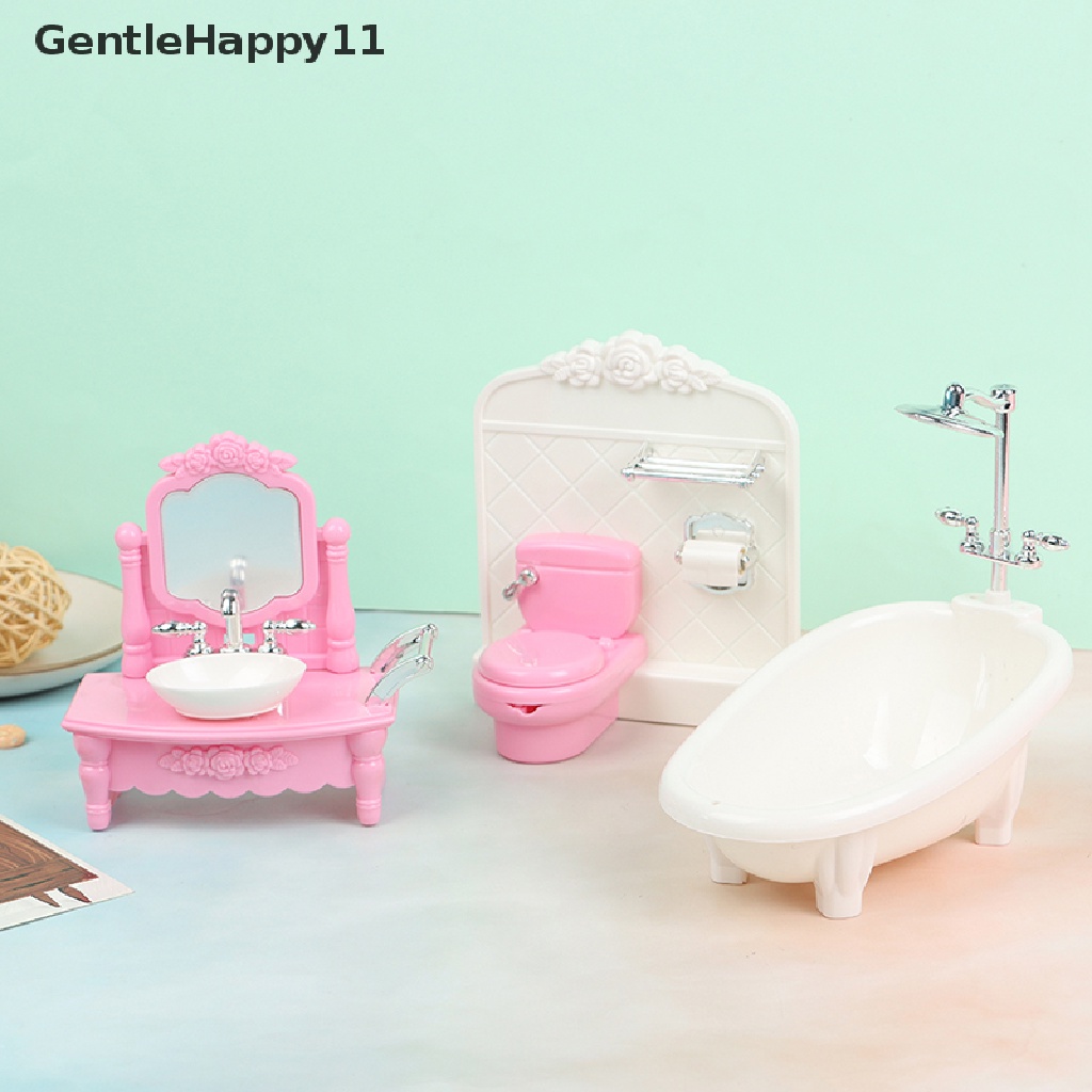 Gentlehappy Mainan Simulasi Bathtub / Wastafel / Toilet Untuk Aksesoris Rumah Boneka