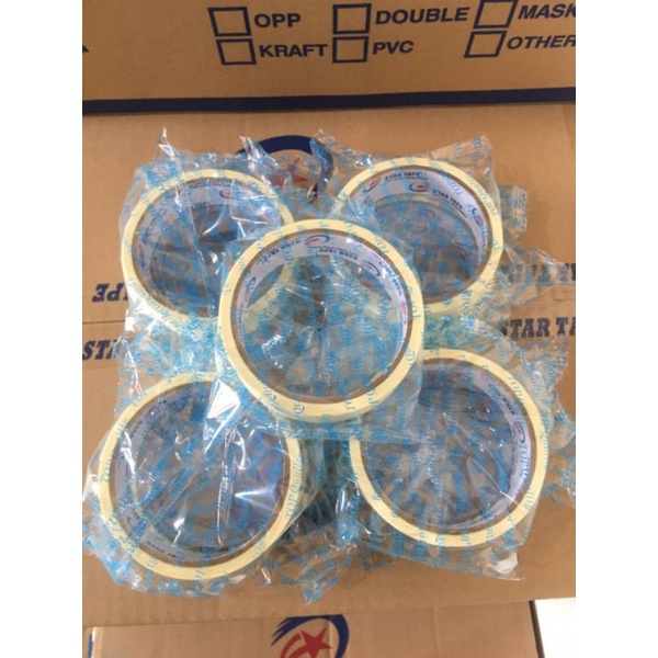 

MASKING TAPE LAKBAN KERTAS STAR TAPE (1 pcs) 24 MM WARNA CREAM KUALITAS TERBAIK MURAHH
