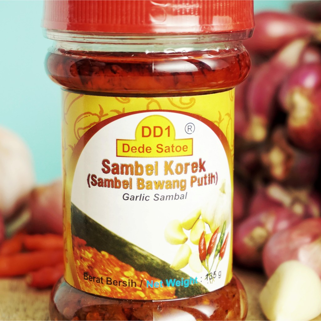 

Dede Satoe Sambal Korek - Sambal Bawang Putih Botol PET 135g