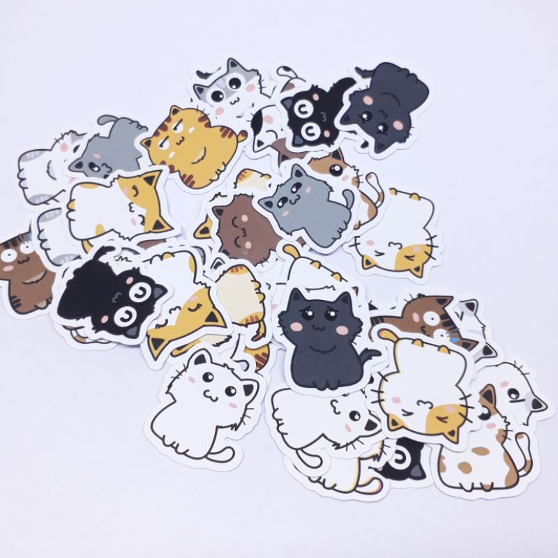 

stiker emosional cute cat kucing lucu stickers scrapbook DIY