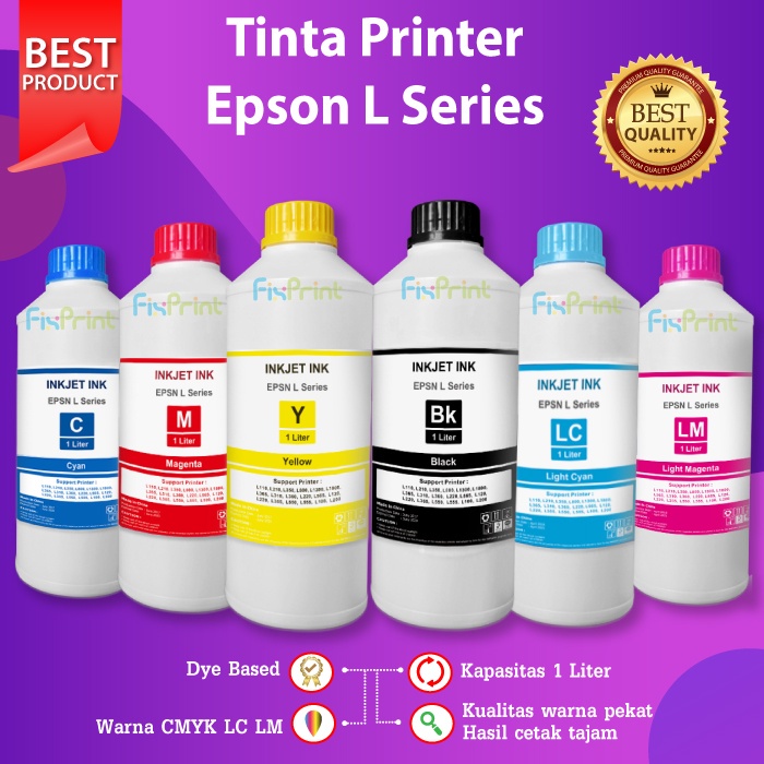 Tinta Khusus Epson 1 Liter Refill Pengganti 003 664 001 673 005 774 Printer L3110 L3210 L1300 L121