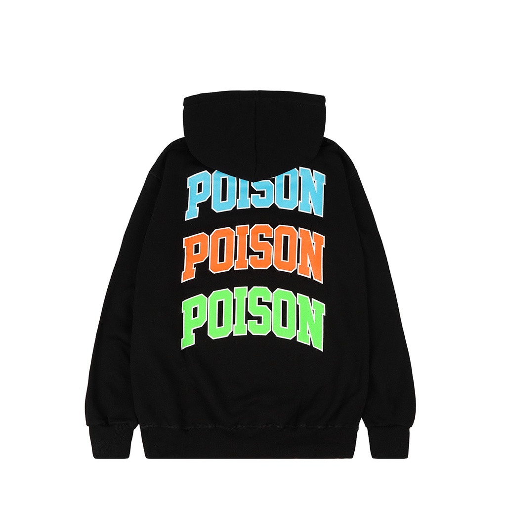 POISON FOREVER - Tricolor Hoodie Black - Heavyweight 330GSM