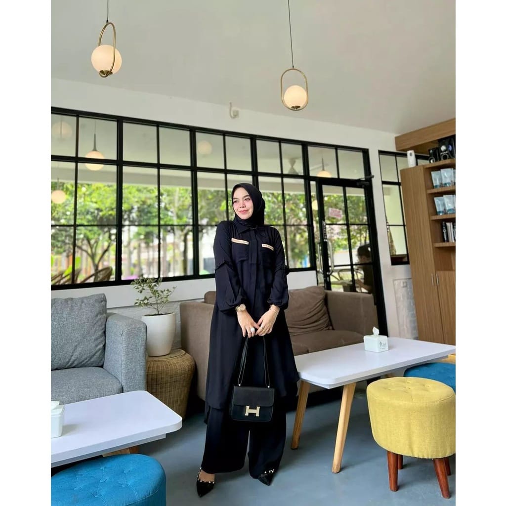 Kanaya Set Tunik Dan Celana Setelan Wanita Terbaru Matt Katun Rayon Premium Ootd Korean Style Baju Setelan Wanita Kekinian