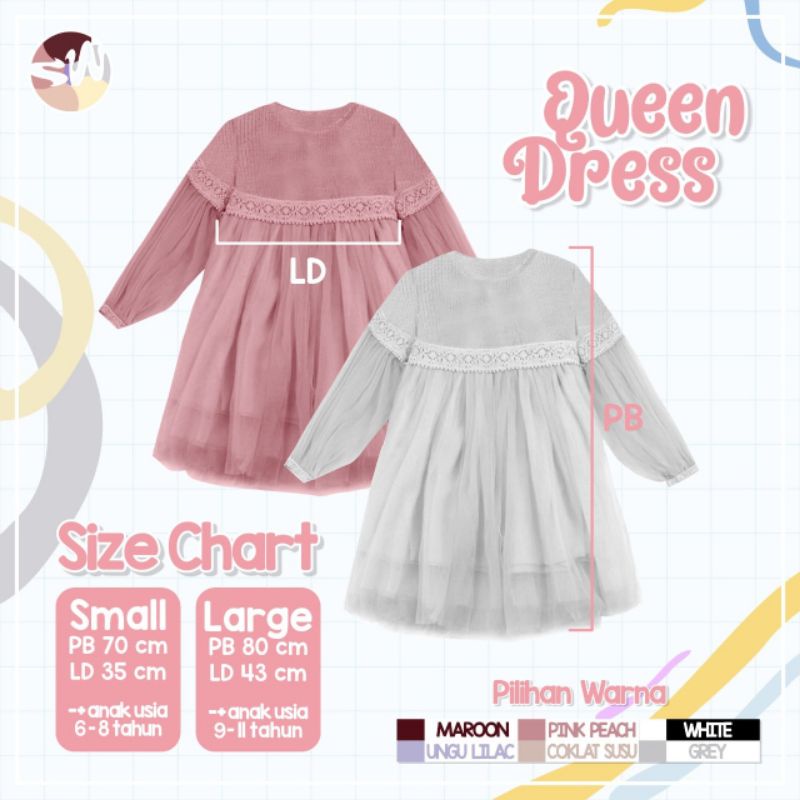 Queen Dress by Sawanni kids Wear / Dress Anak