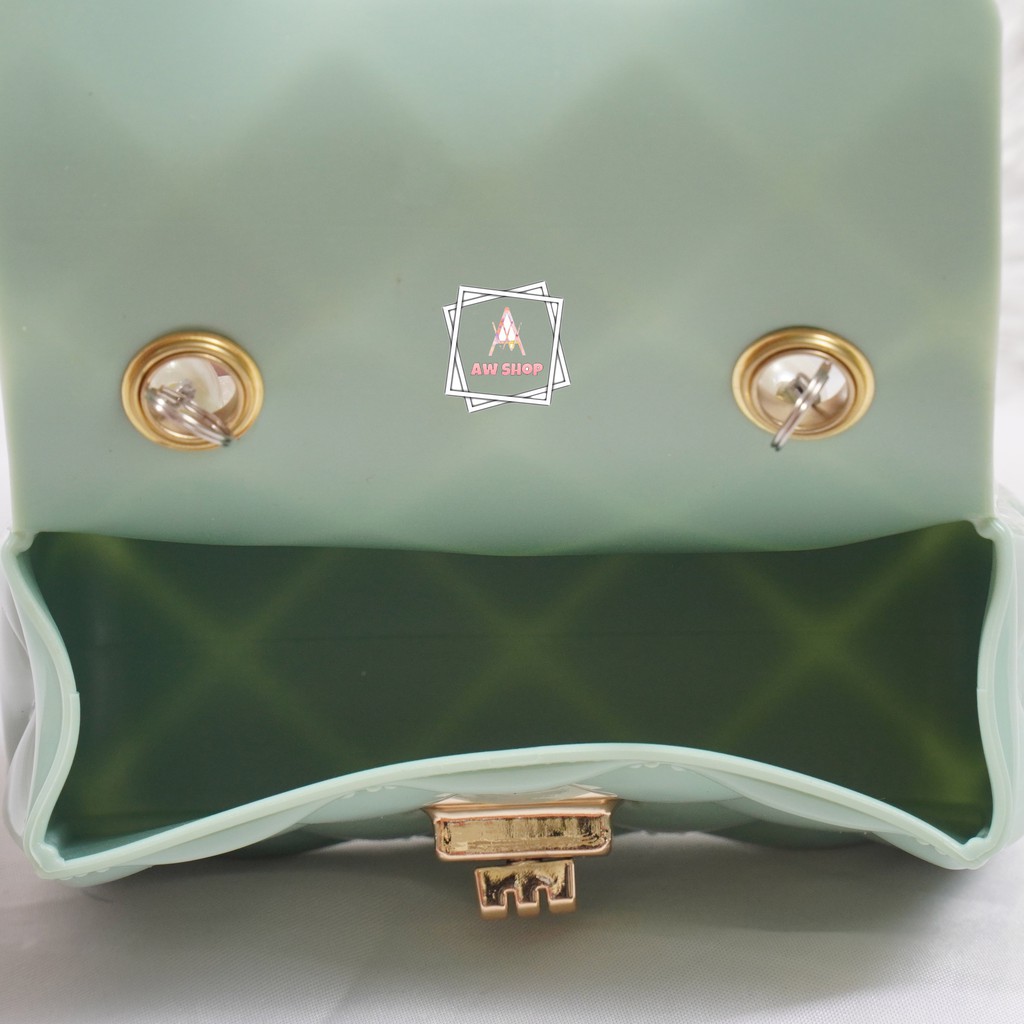 Tas Wanita Jelly Glossy Mini Pearl | Tas Fashion Korea Glossy Pearl | Glossy Mutiara