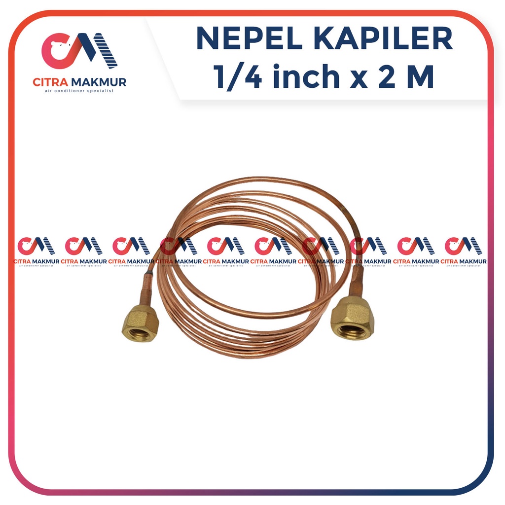 Nepel Kapiler Pressure Switch Sensor Tekanan Sambungan Pipa Tembaga Drat 1/4 inci panjang 2 meter