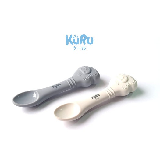 KURU Baby Silicone Spoon Set isi 2 | Sendok Makan Silicone Bayi - SS1