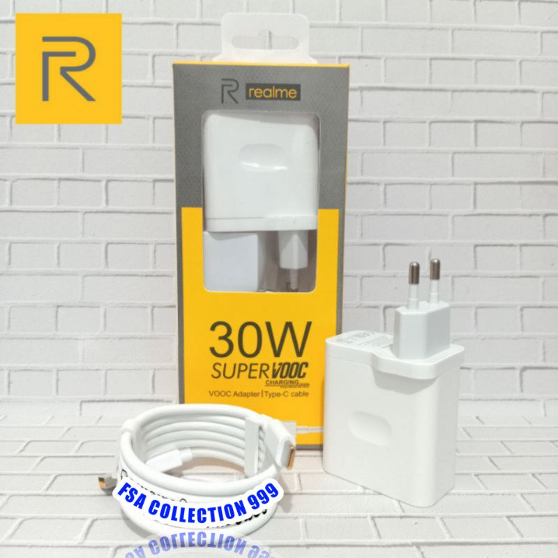 Charger Realme Original 100% Type C Super Dart 65W/30W/20W/18W super vooc Fast Charger