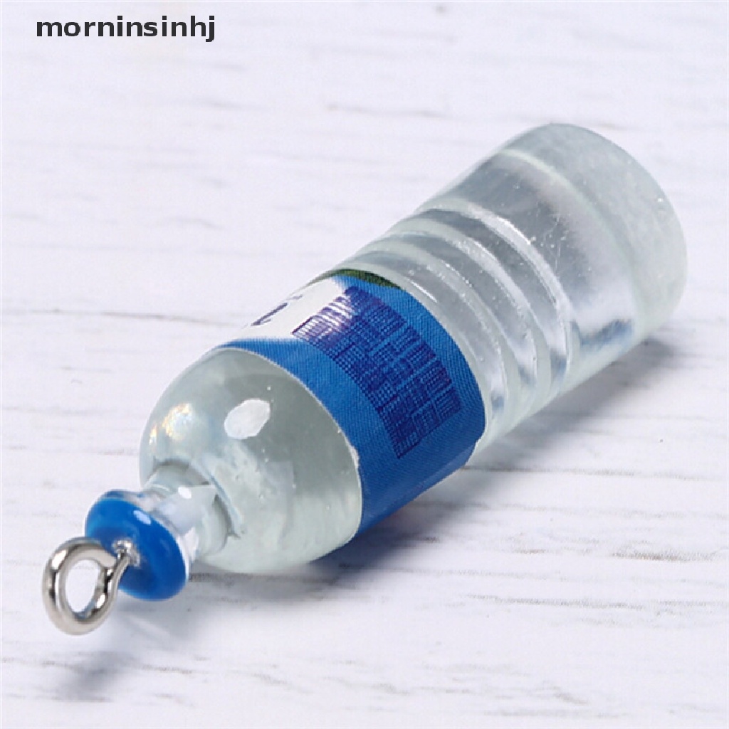 Mornin 10pcs Gantungan Kunci Bentuk Botol Bir Mineral Diy