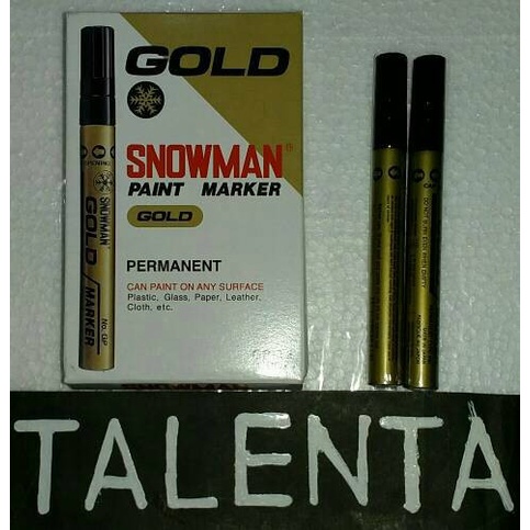 

tulis-alat-paket- spidol snowman emas/gold ukuran besar -paket-alat-tulis.