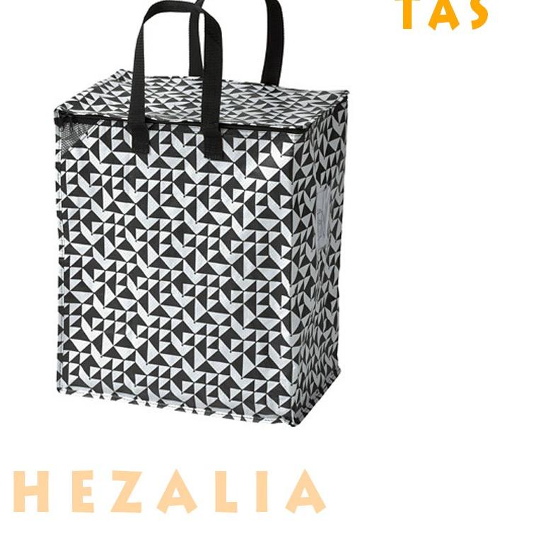 KNALLA Tas laundry besar 47L dg resleting tas belanja TAS PLASTIK BUKAAN ATAS kantong serbaguna