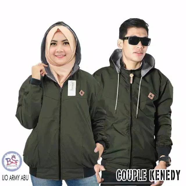 JAKET BB COUPLE / JAKET PASANGAN PRIA WANITA BB DC KENEDY BABOL BOLAK BALIK PREMIUM