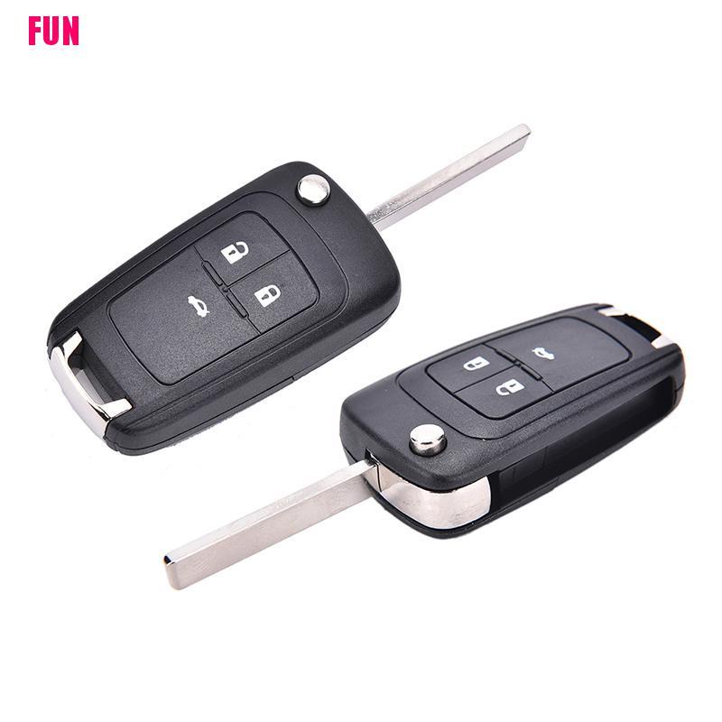 [FUN]lip Folding 3 Button Flip Remote Key Shell Case Cover Fob for Chevrolet Cruze