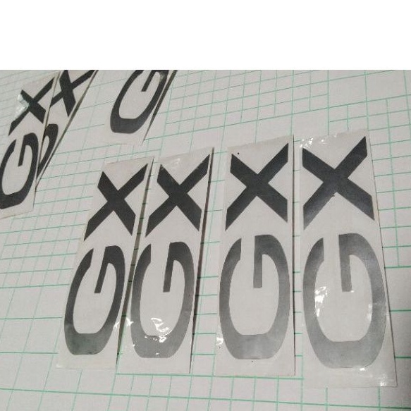 Stiker sticker GX katana belakang
