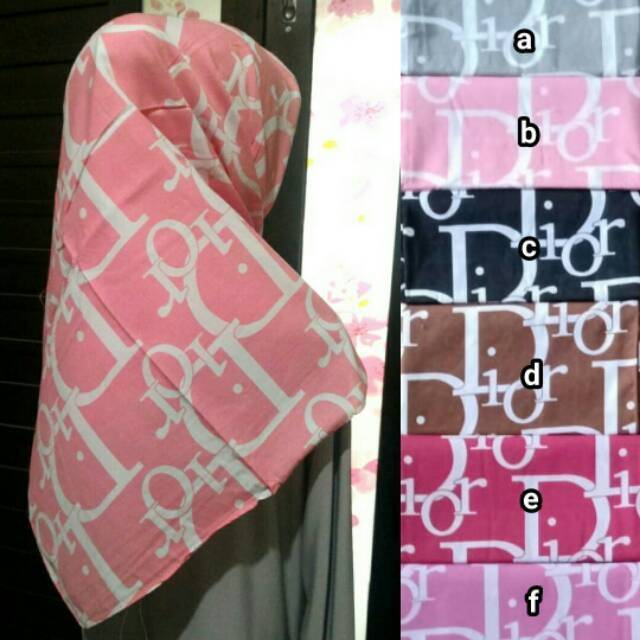 Hijab Segiempat Cotton. Jilbab Meliaa. Kerudung Katun Motif. Hijab Segi4