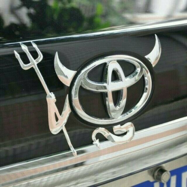 Stiker import mobil 3d devil sticker iblis emblem motor