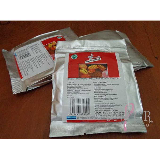 

Baker's Bonus A / Bread Improver 100 gr Halal TERBATAS Kode 1027