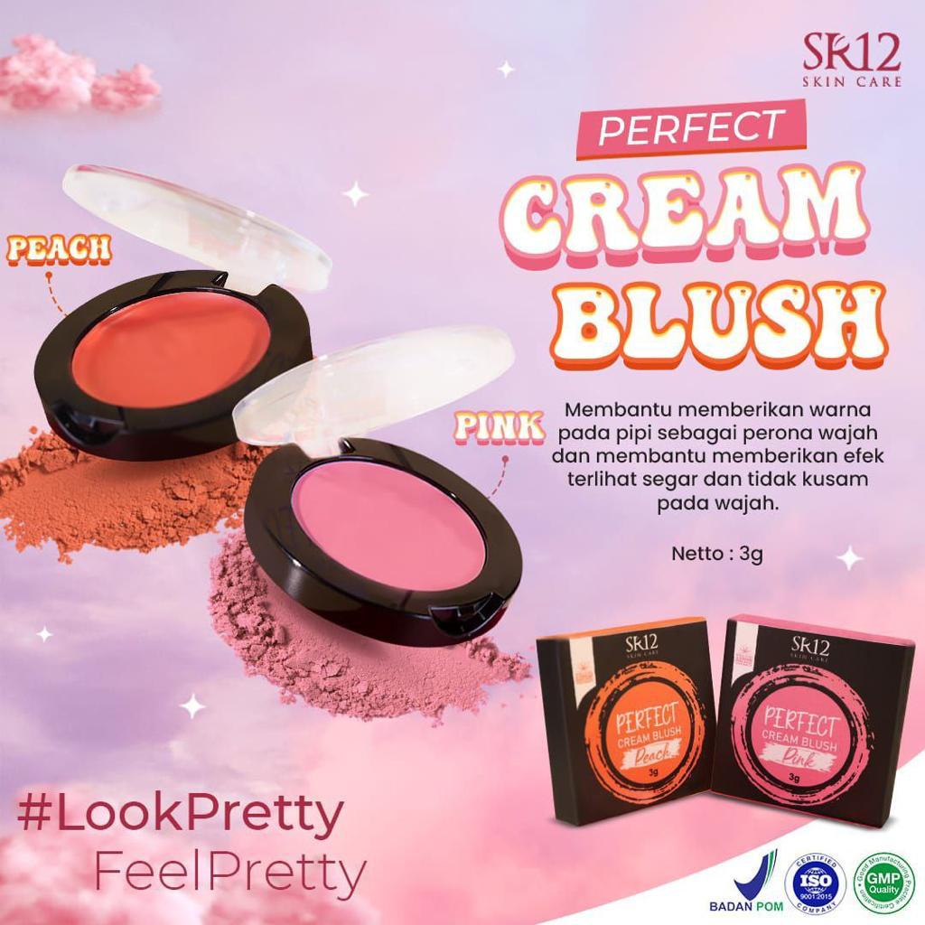 PERFECT CREAM BLUSH SR12 | MAKE UP BLUSH ON CREAM | TAHAN LAMA PERONA PIPI  PEMERAH PIPI ALAMI | PIGMENTED | AWET &amp; TAHAN LAMA BPOM