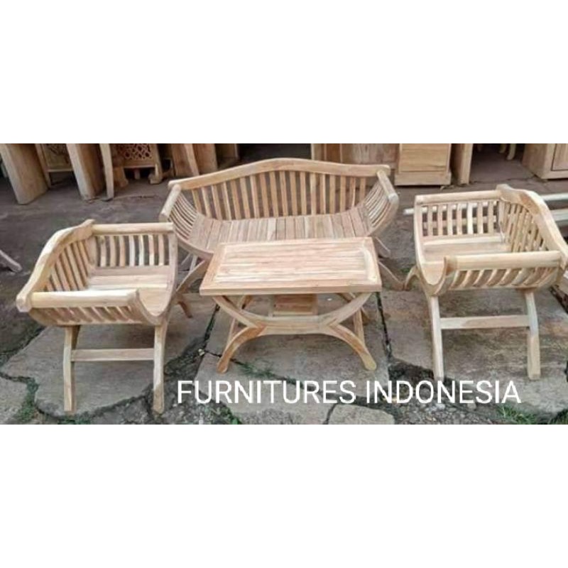 Promooh KURSI YUYU JATI SANDARAN / KURSI TAMU YUYU / BANGKU YUYU JATI