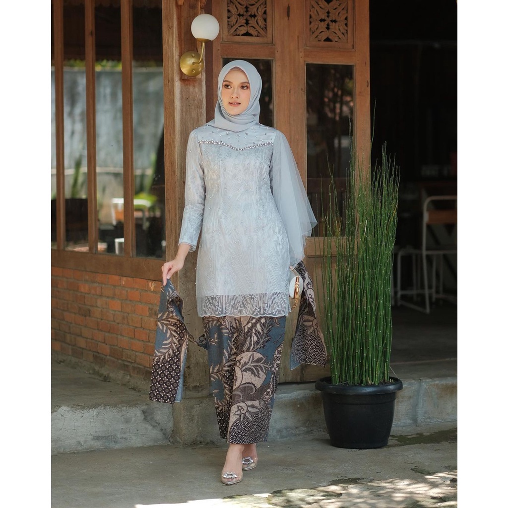 ADA JUMBO XXL EKSTRA | KEBAYA LIDYA SET ROK KEMEJA BATIK PRIA COUPLE BRUKAT WID BATIK PEKALONGAN ORIGINAL KEBAYA BROKAT WANITA//KEBAYA LAMARAN WISUDA KONDANGAN REMAJA WANITA SLIM MODEL TUNIK MODERN//FULL BROKAT KELILING MIX TULLE TUTU PREMIUM