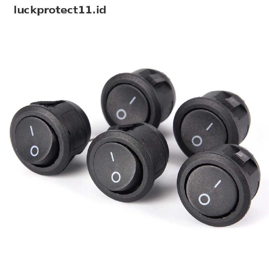 // Hg &amp; ID// 1Pc Saklar Toggle Rocker Mobil 2-PIN ON-OFF SPST Bulat Dot+Penutup Anti Air