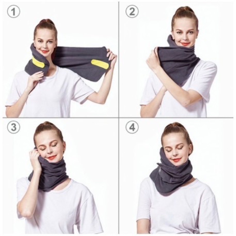 Bantal Selimut Leher Travel Neck Pillow Support Bantal Mobil Head Rest