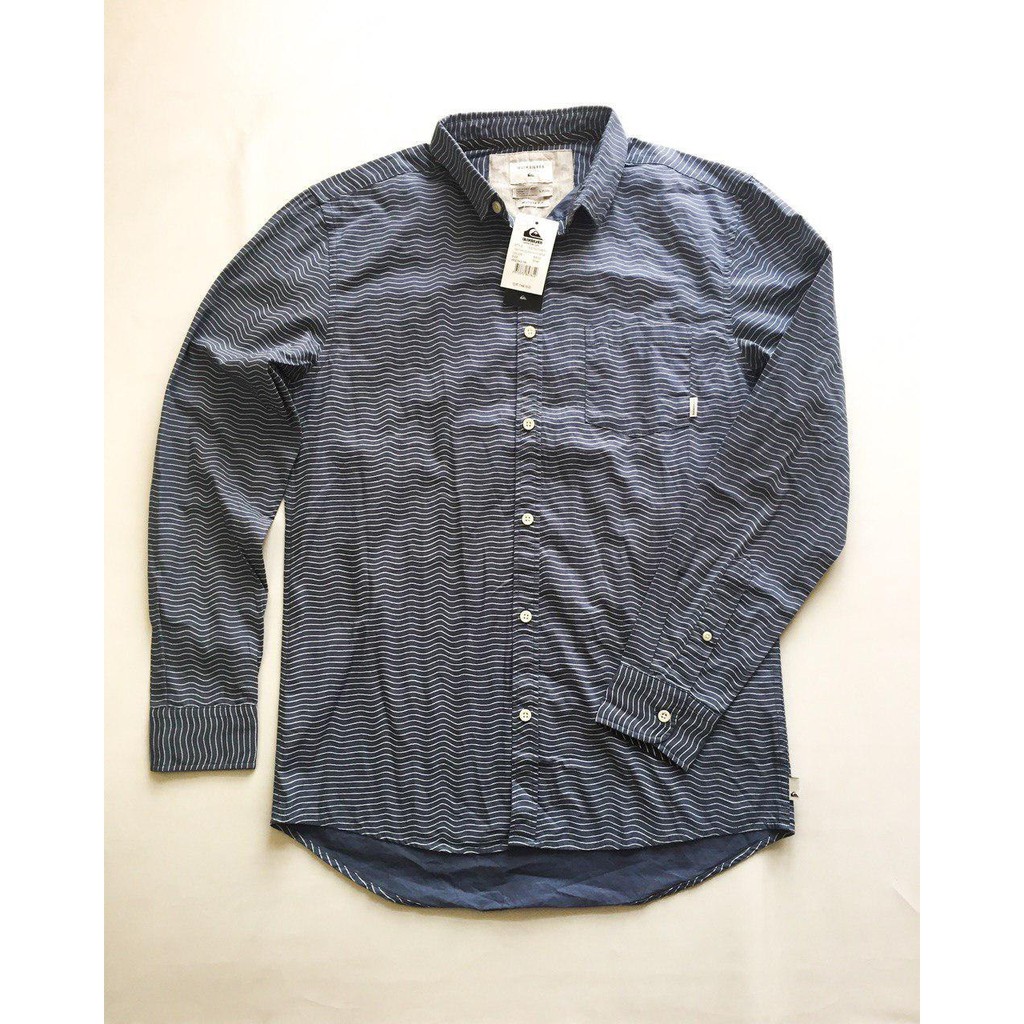 Kemeja Pria Quiksilver Original Kemeja Lengan Panjang Heatwave