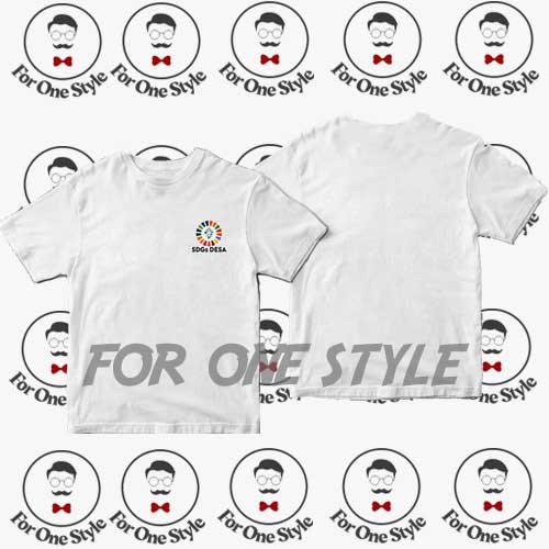 Kaos SDGs 01 - Kaos Baju SDGs Desa logo depan - Kaos KEMENDESA - KAOS PENDATAAN SDGs DESA murah