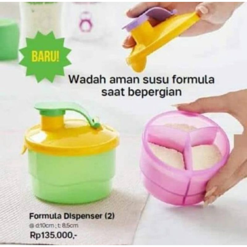 TUPPERWARE formula dispenser/wadah susu formula/tempat susu bayi/container dispenser susu formula