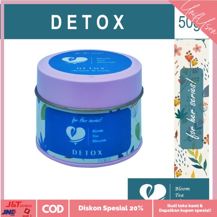 

⭐COD⭐ Bloom Tea Blossom Teh Detox 100g Liver dan Ginjal / Detox Tea Blend